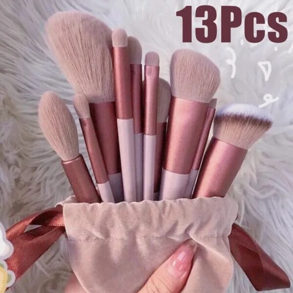13 Pcs Professional Makeup Brush Set – Soft Bristles for Foundation, Eyeshadow, Contour, Concealer & Eyeliner – Beauty Cosmetic Tools