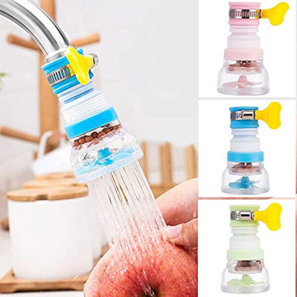 360° Rotary Water-Saving Kitchen Faucet Aerator with Swivel Shower Head & Clip – Multi-Color - Image 2