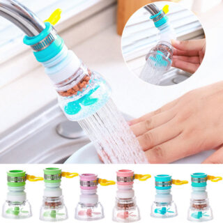 360° Rotary Water-Saving Kitchen Faucet Aerator with Swivel Shower Head & Clip – Multi-Color