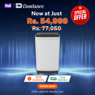 Dawlance 8.5 KG Top Load Fully Automatic Washing Machine – DWT 255-C 12 Years Motor Warranty