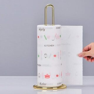 Elegant Metal Kitchen Tissue Roll Holder – Desktop & Standing Design for Home, Restaurant, and Dining Decor