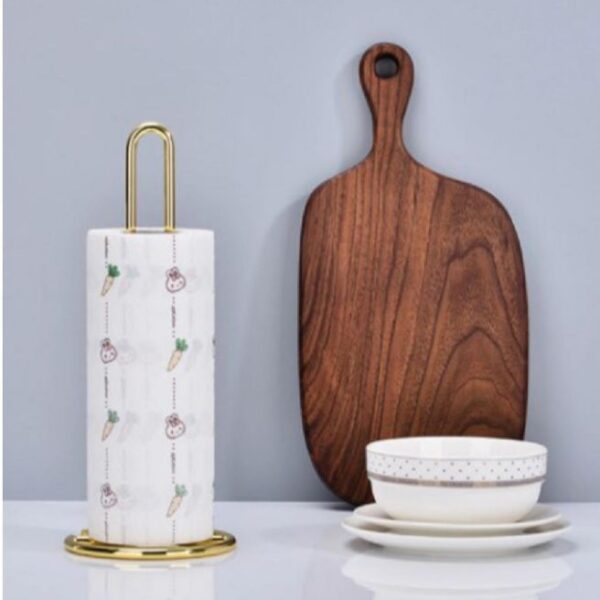 Elegant Metal Kitchen Tissue Roll Holder – Desktop & Standing Design for Home, Restaurant, and Dining Decor - Image 3