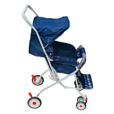 Foldable Baby Stroller Pram – 6-Wheel Lightweight Baby Pram in Blue – Compact & Travel-Friendly
