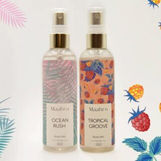 Maahru Body Mist Duo – Pack of 2 (125ml Each) – Ocean Rush & Tropical Groove – Long-Lasting Fresh Fragrance