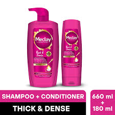 Meclay London Thick & Dense Shampoo 660ml + Conditioner 180ml – For Fuller, Stronger, Thicker Hair