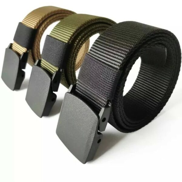 Men's Imported Easy Adjustable Breathable Nylon Casual Belt with Buckle – 5 Colors