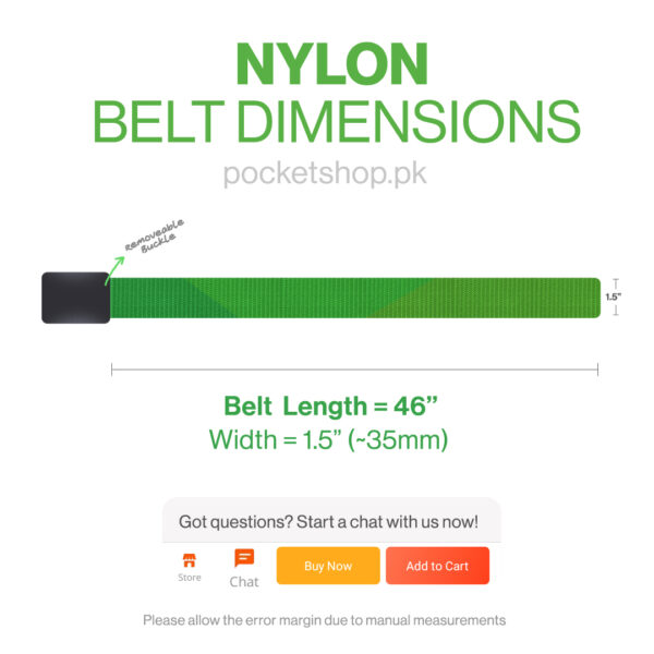 Men's Imported Easy Adjustable Breathable Nylon Casual Belt with Buckle – 5 Colors - Image 3