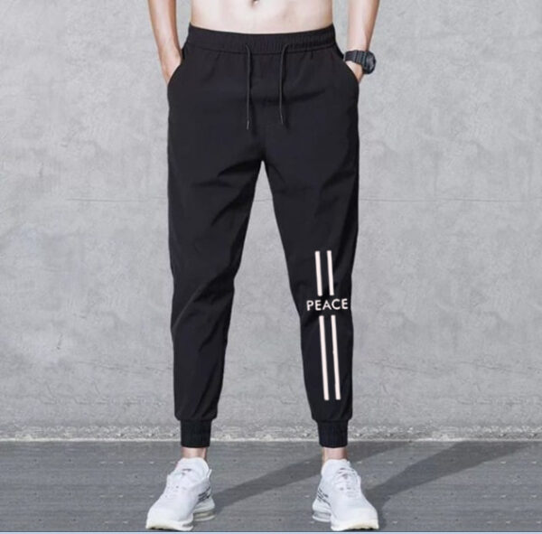Men's Slim Fit Jogger Trousers – Casual, Gym, and Daily Wear Polyester Stretch Joggers with Zip Pockets