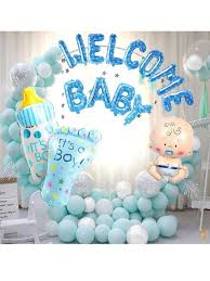 Newborn Baby Boy & Girl Welcome Home Decoration Set – Balloons & Party Decor