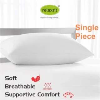 Relaxsit Ball Fibre Cotton Pillow – Super Soft & Firm Support – Single