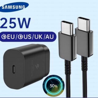 Samsung 25W Original Super Fast Charger with Type-C to Type-C Cable PD Wall Adapter