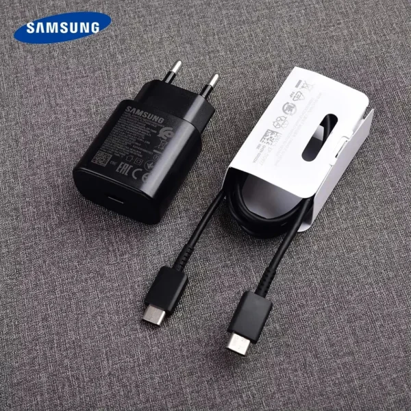Samsung 25W Original Super Fast Charger with Type-C to Type-C Cable PD Wall Adapter - Image 4