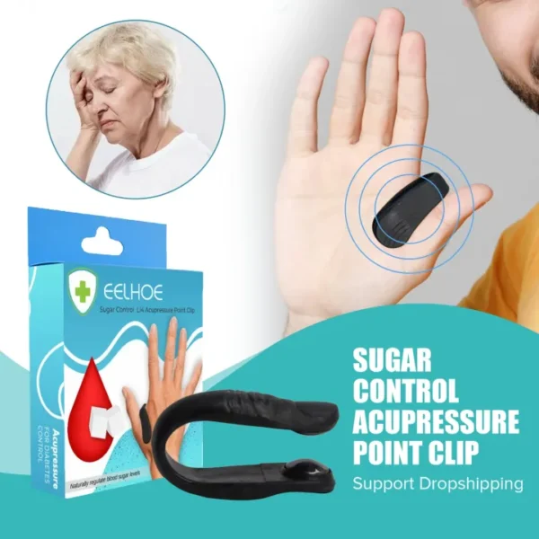 Sugar Control LI4 Acupressure Point Clip – Natural Diabetes Support & Wellness Aid