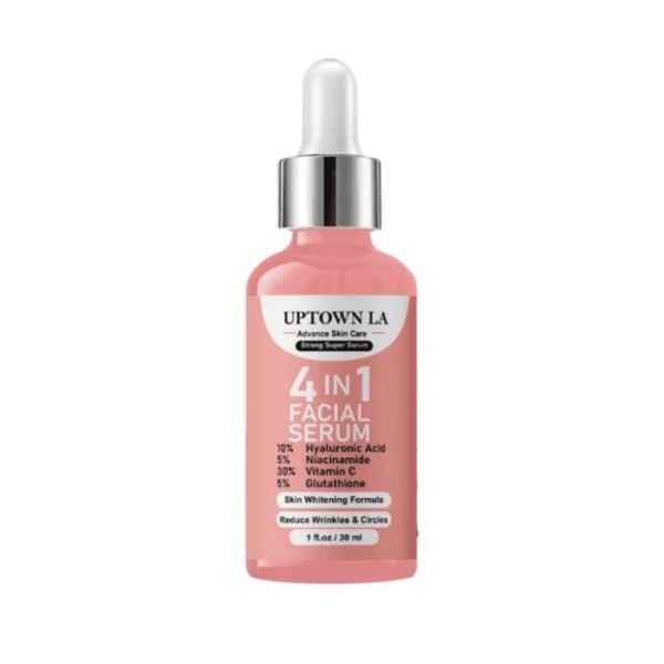 UPTOWN LA 4-in-1 Super Skin Glowing Serum – 5% Niacinamide, 30% Vitamin C, Vitamin E & Hyaluronic Acid – 30ml - Image 2