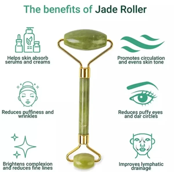 WANTER Jade Roller & Gua Sha Set – Rose Quartz Facial Massager for Face, Eyes, Neck & Body – Anti-Aging Skin Care Tool - Image 2