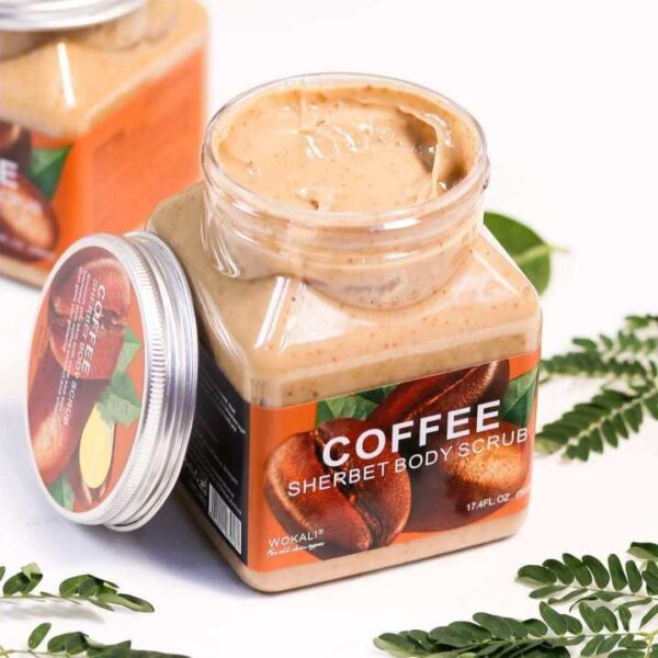WOKALI Coffee Sherbet Body Scrub – Deep Cleansing & Exfoliating Formula – 350ml – WKL692