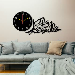 Wooden LED Wall Clock – Stylish 3D Design for Bedroom, Living Room & Home Décor