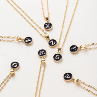 A to Z Alphabet Necklace – Stylish Pendant Locket Gift for Boys, Girls & Women