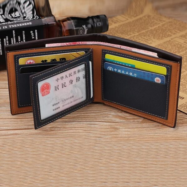 Best Men’s Leather Wallet – Stylish PU Leather Purse with Slim Design & Large Capacity - Image 5