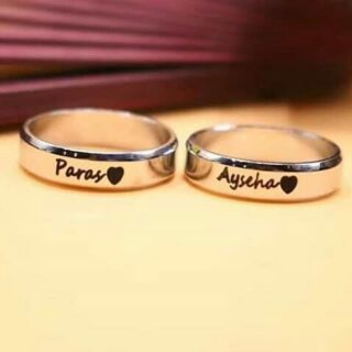 Customized Single Name Ring – Personalized Jewelry in Golden, Silver & Black