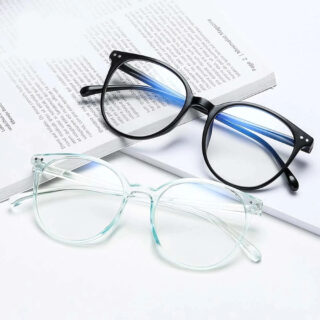 Eldorado Round Transparent Anti-Glare UV Eyeglasses for Kids – White Round Glasses for Boys & Girls