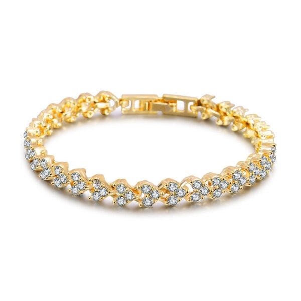 Enacolor Luxury 18K Gold-Plated Silver Bracelet for Women – Elegant Fashion Jewelry - Image 3