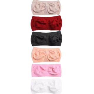 Girls Seamless Strapless Bra – Free Size, Multicolor, Wireless & Hook-Free Comfort Bra