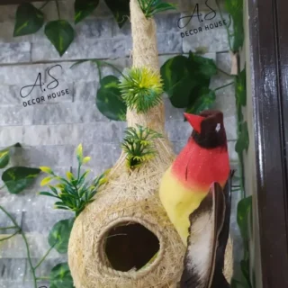 Handmade Bird Nest – Small Pet Bird Home (12 Inches)