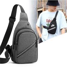 Men’s Crossbody Pouch Bag Waterproof Waist & Sling Shoulder Bag Outdoor Trendy Casual Chest Bagen Purse Handbag & Gifts