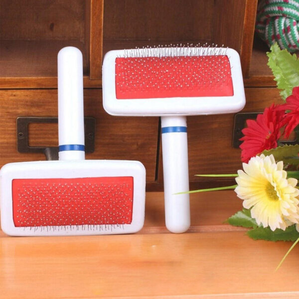 Pet Grooming Slicker Brush for Dogs and Cats – Removes Loose Hair, Reduces Shedding, and Massages Pets with Comfortable Handle
