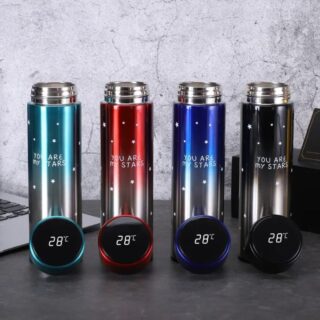 Smart LED Temperature Water Bottle 500ml – Stainless Steel Hot & Cold Vacuum Flask