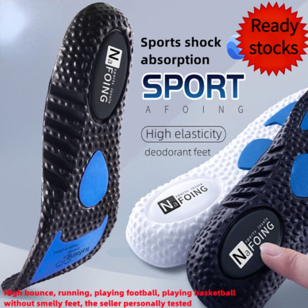 Sport Insoles for Shoes – Shock Absorption, Breathable Cushion & Massage Care Pads (Unisex) - Image 2