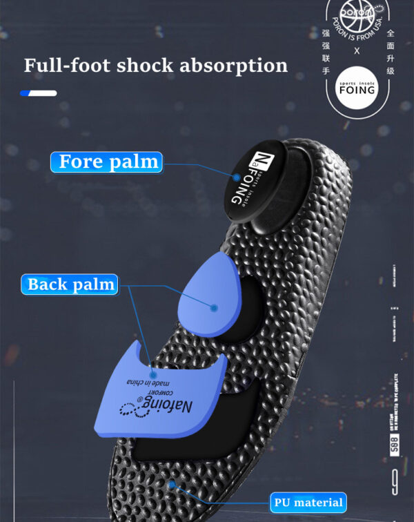 Sport Insoles for Shoes – Shock Absorption, Breathable Cushion & Massage Care Pads (Unisex) - Image 3
