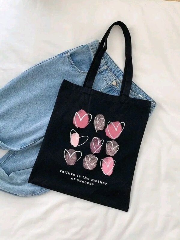 Trendy Hand-Painted Tote Bag for Girls & Women – Eco-Friendly Shopping Bag (15×18 Inches)