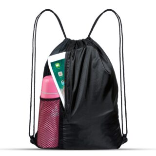 Waterproof Drawstring Gym & Swim Bag with Zipper & Mesh Pocket – Sports Sack for Kids & Adults, School, Travel, Swimming & Fitness
