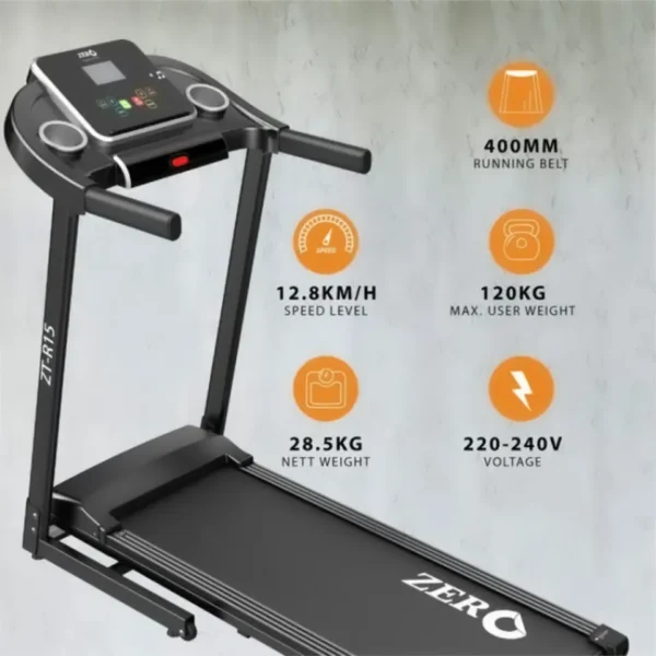 ZTR-15 Treadmill – 1.5HP Motor, 12 Auto Programs, Hydraulic Folding - Image 2