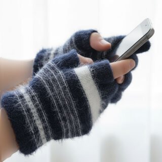 Half-Finger Woolen Winter Gloves for Boys & Girls | Soft Plush Material | Multicolor | Free shipping