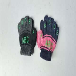 Pack of 2 ABC Creative Kids Winter Gloves | Warm Woolen Knitted Full-Finger Gloves for Boys & Girls | Multicolor | 6 Months to 2 Years | Free shipping