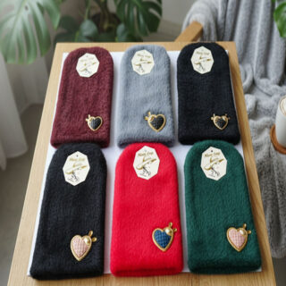 Women & Girls Flexible Mink-Style Winter Cap | Soft Warm Woolen Beanie | Multi-Color| winter cap for school & college