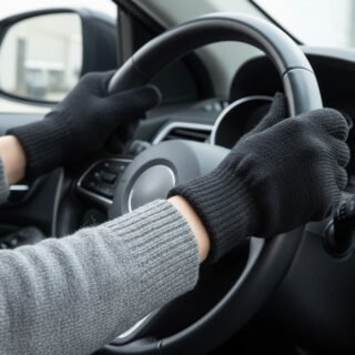 Full-Finger Winter Gloves for Men, Women, Boys & Girls | Simple Warm Gloves | Black & Red| finger saver| Free shipping