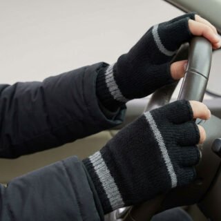 Half-Finger Black Gloves for Men, Women, Boys & Girls | Stylish Winter & Outdoor Gloves