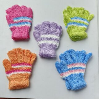 Full-Finger Finger Saver Gloves for Women & Girls | Woolen Towel Material | Stylish Multicolor Winter Gloves | Free shipping